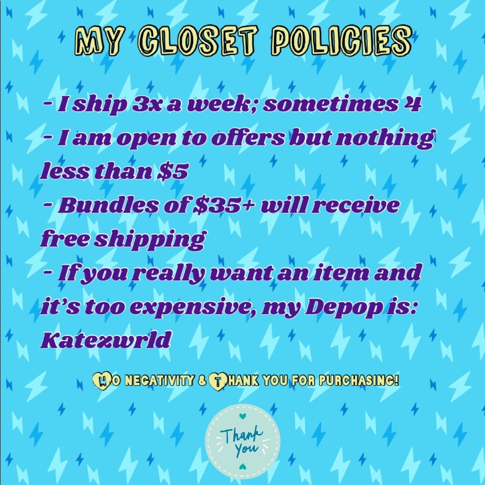 🦋My Closet Policies🦋